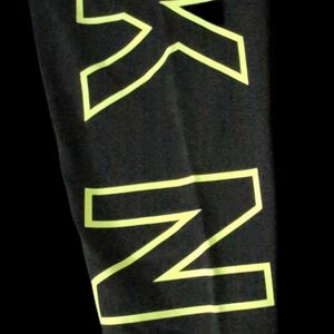 High Rise DKNY Black Leggings with Logo Graphic